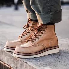 Ami cáqui couro genuíno Retro Martin botas de couro de cavalo louco 1907 botas gerais 875 casal primeira camada de couro