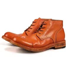 Botas de ferramentas retrô americanas estilo Goodyear Botas Martin de couro genuíno masculinas de corte médio com cadarç