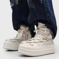 R RO pentagrama Martin botas masculinas 2026 novo estilo nicho triângulo invertido sapatos de cano alto sola grossa aume