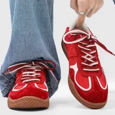 Sapatos de treinamento alemão tênis casuais masculinos sapatos de treinamento de viagem sapatos de camurça plana All-Mat