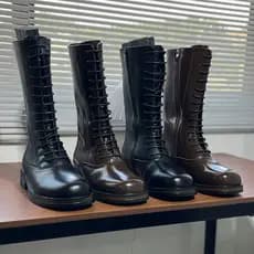 Botas masculinas Martin botas de trabalho britânicas botas de motocicleta zíper lateral botas de cano médio botas de cav