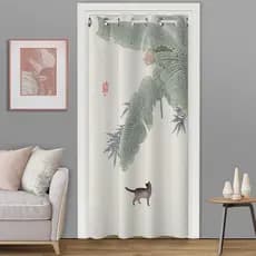 Varanda pára-brisa instalação sem perfuração haste telescópica quarto casa verão porta cortina de uma peça porta do banh