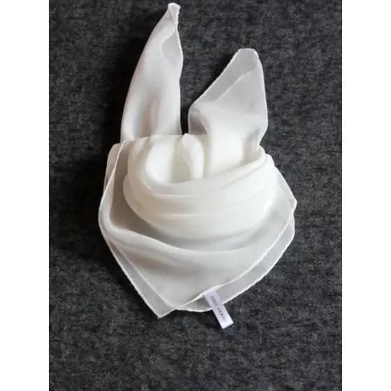 Masculino feminino estilo seda Natural Georgette fio branco puro pequeno lenço quadrado lenço de seda cachecol fio cabeç