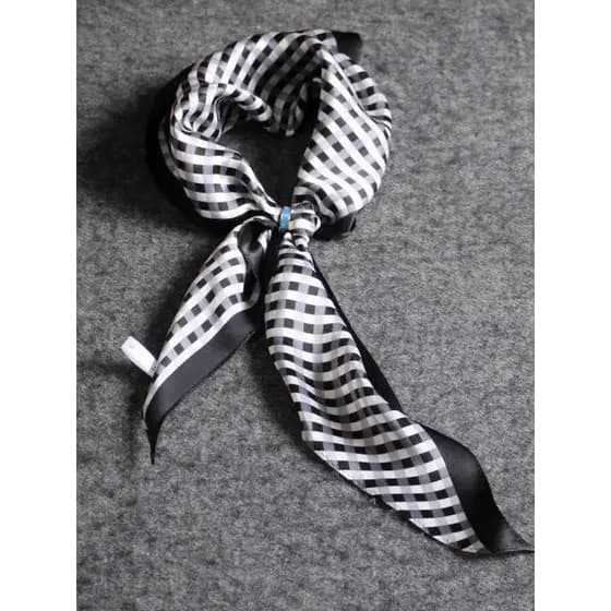 Masculino feminino estilo seda Natural simples Crepe cetim dinâmico verificado triângulo lenço de seda cachecol pulso ac