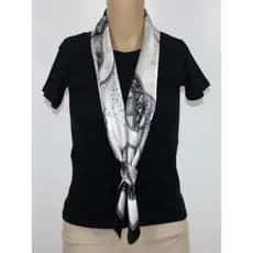 Mulberry seda clássico preto branco café carne em pó temperamento senhora renda cetim 88cm grande lenço quadrado cacheco