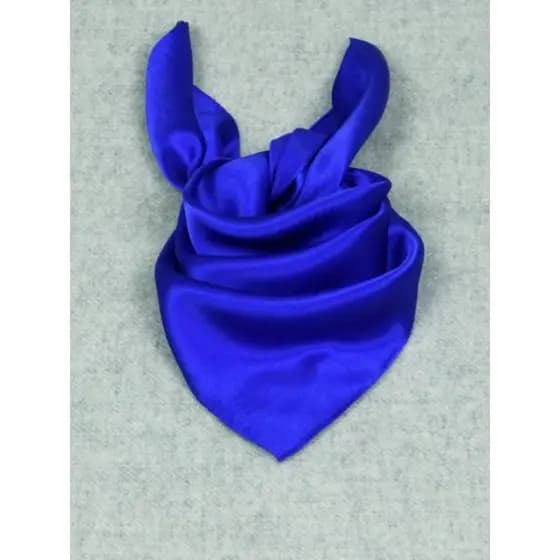 Natural cetim amoreira seda Crepe cetim masculino feminino estilo safira azul cor sólida pequeno médio quadrado lenço de