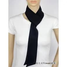 Lenço moda preto branco seda Natural estreito longo cachecol duplo lenço de seda cachecol cinto