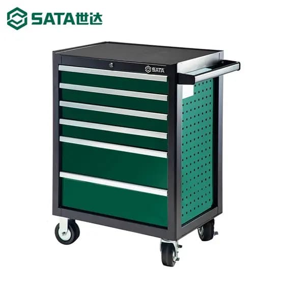 Sata/sata carrinho de ferramentas de reparo automático 6 gaveta tipo carrinho de ferramentas móveis resistentes gabinete
