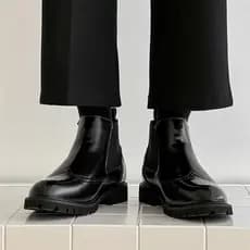 Martin botas masculinas estilo britânico baixo-top motocicleta na moda botas masculinas de couro botas de carga apontou