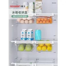 Caixa de armazenamento de ovos para geladeira, tipo gaveta suspensa, artefato arrumado, preservação de frutas, cozinha,