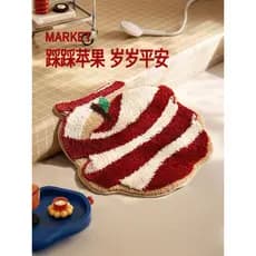 Ano novo natal banheiro absorvente tapete porta do banheiro decoração de natal tapete do banheiro quarto pé almofada