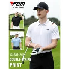 [50% de desconto em duas peças] PGM Golf Clothing Camiseta masculina de manga curta de secagem rápida Camisa Polo mascul