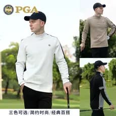 Americano PGA roupas de golfe primavera roupas masculinas de manga comprida camiseta contraste cor roupas quentes topo c