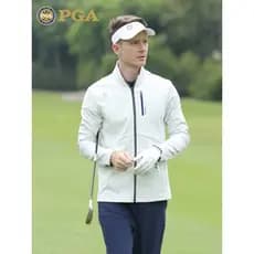 Jaqueta de golfe americana PGA masculina à prova de vento térmica superior primavera roupas de aquecimento com absorção