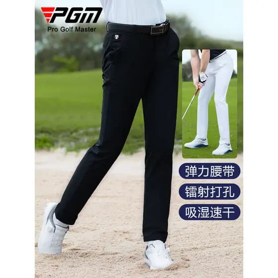 [50% de desconto em duas peças] Calças de golfe PGM Calças de bola respiráveis masculinas Calças de cinto elástico Roupa