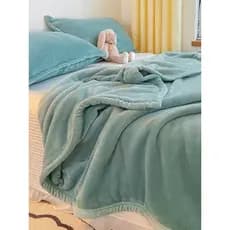 Cobertor de lã Coral verão flanela pequeno cobertor cochilo escritório cama almoço pausa ar condicionado cobertor sofá c