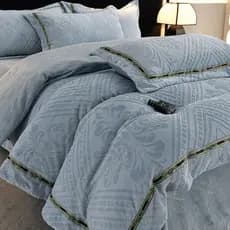 High-End esculpido leite velo conjunto de quatro peças dupla face engrossado quente Coral velo colcha capa flanela cama