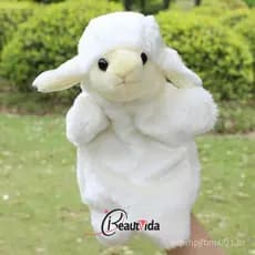 Fantoche De Mão Animal ADAMES , Boneca De Pelúcia De Animais Ovelha , Bonecos Macios , Fantoches De Crianças De Lobo