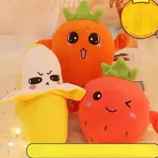 Piano de batida de indução de frutas, brinquedos de pelúcia elétricos, bonecos musicais, jogos interativos para pais e f