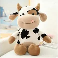 30 cm boneca de vaca bonito, brinquedo de pelúcia bezerro, presente de aniversário das crianças
