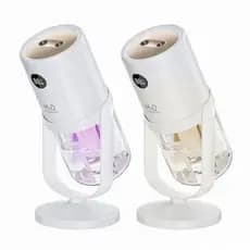 Angle Adjustable Dual Mist Wireless Mini Humidifier Silent Wireless Mood Light For Home, Office, and Desktop