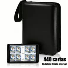 Livro de cartas Pokémon Zipper, adequado para 440 cartas, caixa de armazenamento de cartão TCG de casca dura, preparada
