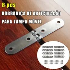 4-8 PCS Dobradiças aparafusadas com aba dobrável, 180° graus, para máquina, armário, ferragens
