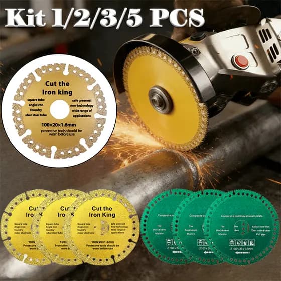 Lâmina de corte multifuncional diamante 100mm madeira cerâmica PVC aço Universal rápido durável 1/2/3/5 peças