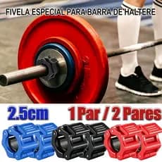 Presilhas Trava Rápida 25mm Para Barra De Academia Halter Jaw Lock 2,5cm Acessórios Musculação Par