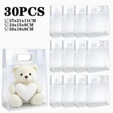 Saco de presente de plástico PP multiespecificação Pacote de 10/20/30 peças