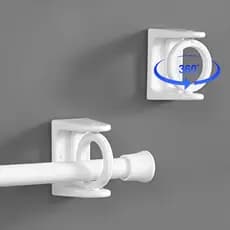 8/6/4/2 pcs 360 ° Fixadores De Poste Retráteis Giratórios-Ganchos Adesivos Sem Perfuração Para Hastes De Cortina-GTJ031