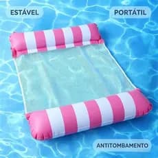 Boia Inflável Estável Antitombamento com Encosto Portátil para Adulto Multiuso