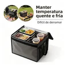 Caixa Térmica para Entrega de Alimentos, Bolsa Isolante Impermeável para Motocicleta