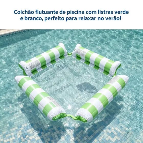 Cadeira Flutuante Inflável para Piscina, Colchão Suspenso para Água