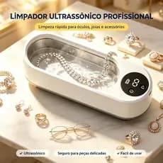 Limpador Ultrassônico Alta Frequência Vibração Pequeno Máquina Lavar Jóias Óculos Relógio Anel