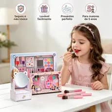 Kit De Maquiagem Infantil Seguro Não Tóxico Lavável Para Crianças