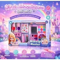 Kit Completo De Maquiagem Infantil Não Tóxico , Lavável E Seguro Para Meninas