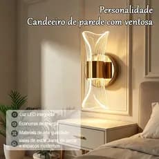 Dourada Espiral LED Arandela de Parede, Minimalista Decorativa Para Quarto e Sala Bivolt 110/220V