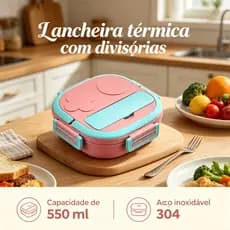Aço Inoxidável 304 Com Garfo e Colher, Marmita Térmica Infantil Pote Perfeito para Sopas e Caldos Quentes