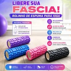 Foam Roller Liberação Miofascial, Rolo de Massagem Alívio Muscular Pós-Treino para Yoga Pilates e Exercícios