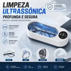 Máquina de Limpeza Ultrassônica Para Óculos e Jóias, Multifuncional Escovas Dentes Pincéis Maquiagem