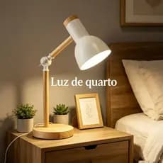 Abajur de Mesa LED Resistente com Base em Madeira, 3 Tons de Luz Ajustável, Proteção Visual Ideal para Estudo, Escritóri