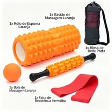 Rolo de Liberação Miofascial Espuma Texturizada para Massagem e Exercícios