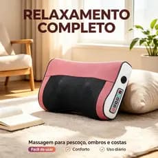 Almofada Massageadora Ergonômica Função Progressiva Aquecimento Ajustável Alívio de Tensão Muscular