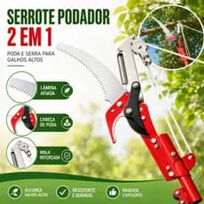 Serrote Podador De Galhos Altos 2em1 Poda E Serra Com Serrote Super Forte e Resistente