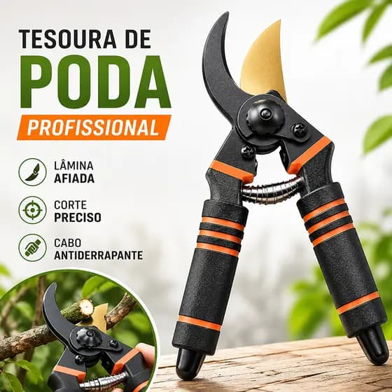 Tesoura De Poda Galhos Com Multiplicador De Força Aço Carbono