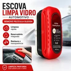 Escova Limpa Vidro Automotivo 120ml Remove Película Oleosa com Caixa Organizadora