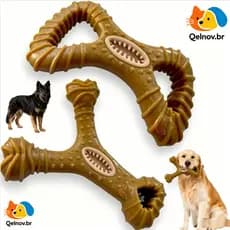 Brinquedo de Mastigar para Grandes Cachorro Limpeza Dental Moagem Resistente e Sabor Bacon