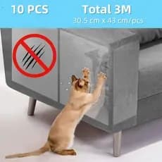 10pcs Filme anti arranhador arranhão para cantos - protetor de arranhões transparente flexível gato protege móveis sofá