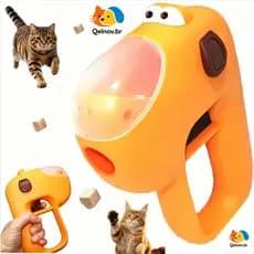 Brinquedo Lançador De Petiscos Ração Cães Gatos Treinar Pet